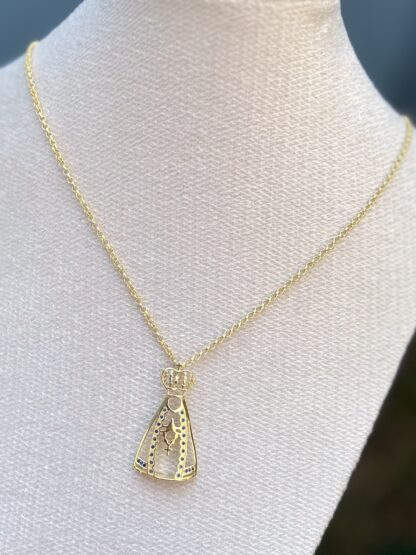 Corrente (elo 2mm 50cm) e Pingente Nossa Senhora